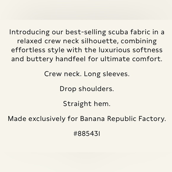 Banana Republic Soft Touch Scuba Drop-Shoulder Top - Picture 10 of 12